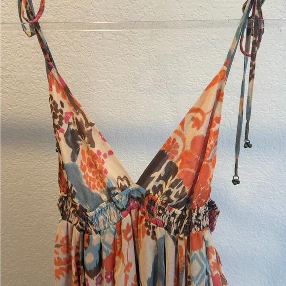 Free People XS NWT Bohemian Floral Maxi Dress - Picture 4 of 6